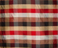54" Silk Dupioni 1" Plaid Fabric - Seville Java